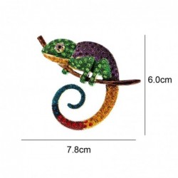 Chameleon brooch - with crystal decorations