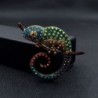 Chameleon brooch - with crystal decorations