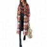 Vintage plaid coat - long shirt - with buttons / pocketsJackets