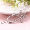 Bow-knot butterfly - metal hair clip - with pearl decorations