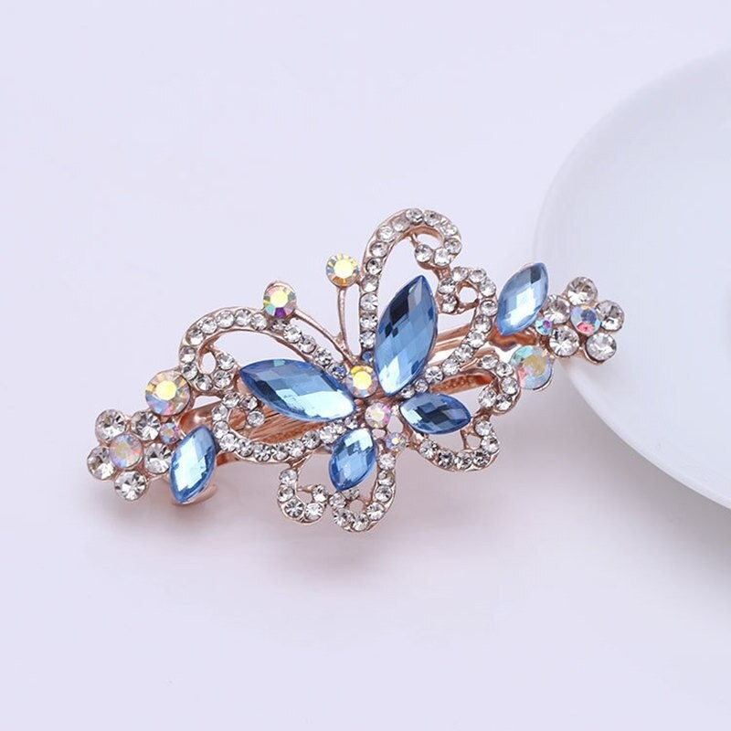 Crystal butterfly - hair clip / hair claw - with rhinestone decorations