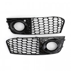 Grille intake cover - with fog light hole - honeycomb mesh - for Audi A4 B8 RS4Grilles