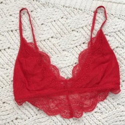 Sexy lace bra - deep V neck - short top