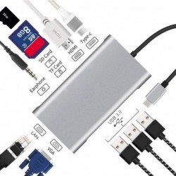 USB type-C - HUB type-C to HDMI 4K VGA adapter - RJ45 Lan Ethernet - SD - TF - 3.5mm jackHDMI Switch