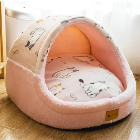Varm husdjurssäng - mjuk kennel - tvättbar - halkfri