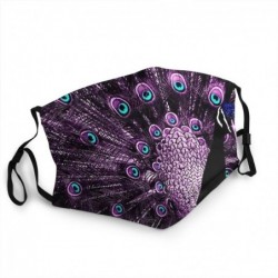 Purple peacock - adult face mask - non-disposable - washable - dust proof / anti-virus