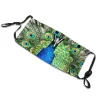 Green peacock - adult face mask - non-disposable - washable - dust proof / anti-virus