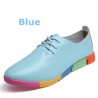 Fashionable leather loafers - with rainbow soles - unisex