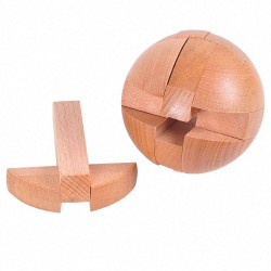 Träboll - lås pussel - pedagogisk låsa upp leksak