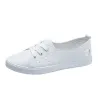 Classic white loafers - flat sneakers - with heart decoration