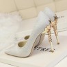 Sexy pumps - with metal carved thin high heelsHigh heels