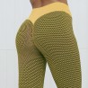 Knitted fishnet leggings - high waist - slim - quick drying