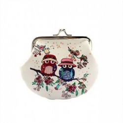 Retro owl coin purse - with floral print