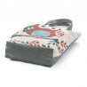Classic handbag - single shoulder strap - print with flowers / owls