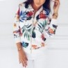 Trendy retro short jacket - with zipper - floral printJackets