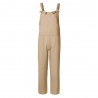 2021 Women Casual Jumpsuits Vintage Linen Solid Rompers Lace Up Strappy Loose Wide Leg Dungarees Bib Overalls Female Playsuits