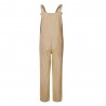 2021 Women Casual Jumpsuits Vintage Linen Solid Rompers Lace Up Strappy Loose Wide Leg Dungarees Bib Overalls Female Playsuits