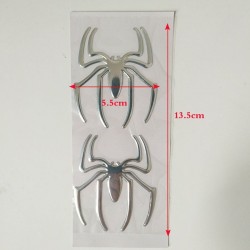 3D spider - car sticker - chromeStickers