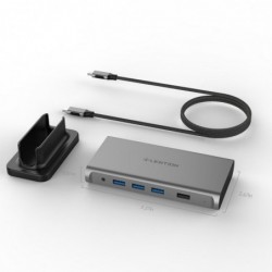 11 in 1 USB C HUB Type C to Multi HDMI RJ45 VGA USB 3.0 2.0 with Power (100W )Adapter Docking Station for MacBook Pro USB-C Hub