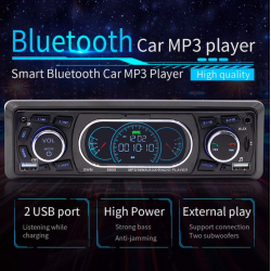 Bluetooth bilradio Din 1 - AUX/TF/USB FM/MP3 - 60Wx4 - handsfree -samtal