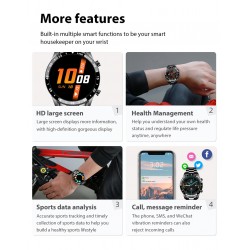 LIGE - Smart Watch - Bluetooth - heart rate monitoring - music control - waterproofWatches