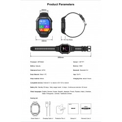 KOSPET ROCK - Smart Watch - Bluetooth - Android / IOS - waterproof - fitness tracker - blood pressure monitorSmart-Wear