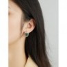Luxurious oval stud earrings - with cubic zirconia - rose goldEarrings