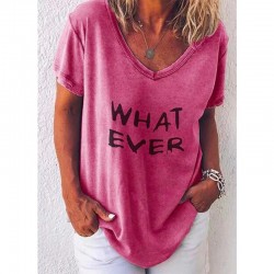Classic loose t-shirt - short sleeve - letter printedBlouses & shirts
