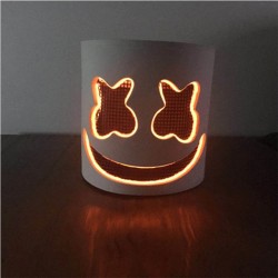 Luminous helmet mask - full face prop - halloween party - entertainment - breathable - led lighting