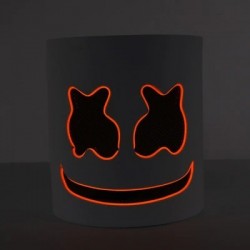Luminous helmet mask - full face prop - halloween party - entertainment - breathable - led lighting