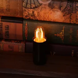 Vintage LED bulb - Edison tube - T22 - 2200K - E12 / E14 - 1W - dimmable - amber glass
