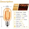 Vintage LED bulb - Edison tube - T22 - 2200K - E12 / E14 - 1W - dimmable - amber glass