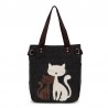 Classic canvas bag with printed cat