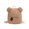 Trendy small backpack - with bear ears - lamb fleece