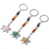 Keychain with turtle - natural stone / colorful beadsKeyrings