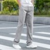 Men's summer trousers - thin - straight - cotton
