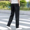 Men's summer trousers - thin - straight - cotton
