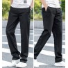 Men's summer trousers - thin - straight - cotton