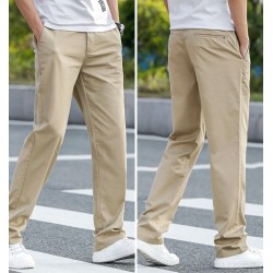 Men's summer trousers - thin - straight - cotton