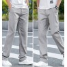 Men's summer trousers - thin - straight - cotton