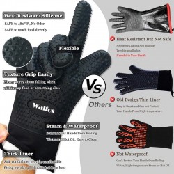 Long protective glove - for cleaning / BBQ - heat resistant - silicone - 1 piece