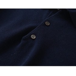 Men's POLO pullover - t-shirt with buttons - cashmere