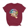 Lips / whisper words / watercolor graphic - trendy short sleeve t-shirt