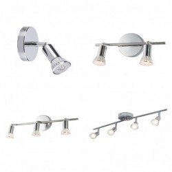 Ceiling / wall lamp - rotatable - 360 degree adjustable - GU10 base - stainless steelWall lights