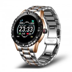 Smart Watch - elektronisk stålklocka - LED - digital - vattentät - puls/blodtryck
