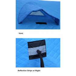 Winter warm tent - for ice fishing / camping - windproof - waterproof - anti-snow - large space