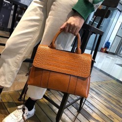Crocodile Pattern Split Leather Women Handbag Large Cow Leather Female Totes Brand Designer Business Women Leather Shoulder Bag