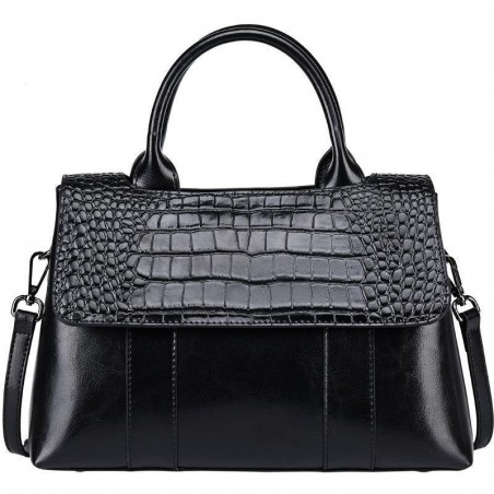 Elegant shoulder bag - leather - crocodile skin patternHandbags