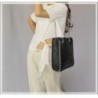 Retro Chains Rivet Large Capacity Tote Designer Bead Women Shoulder Bags Luxury PU Leather Messenger Bag Lady Big Bucket Purses