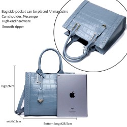 Stone Pattern Genuine Leather Women Shoulder Bag 2020 Female Leather Totes Bag Luxury Women Leather Handbag Brand Designer